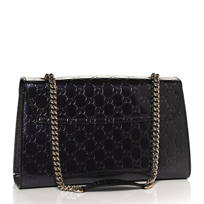 Gucci Shine Guccissima Medium Emily Chain Shoulder Bag Melanzana 3 of 14