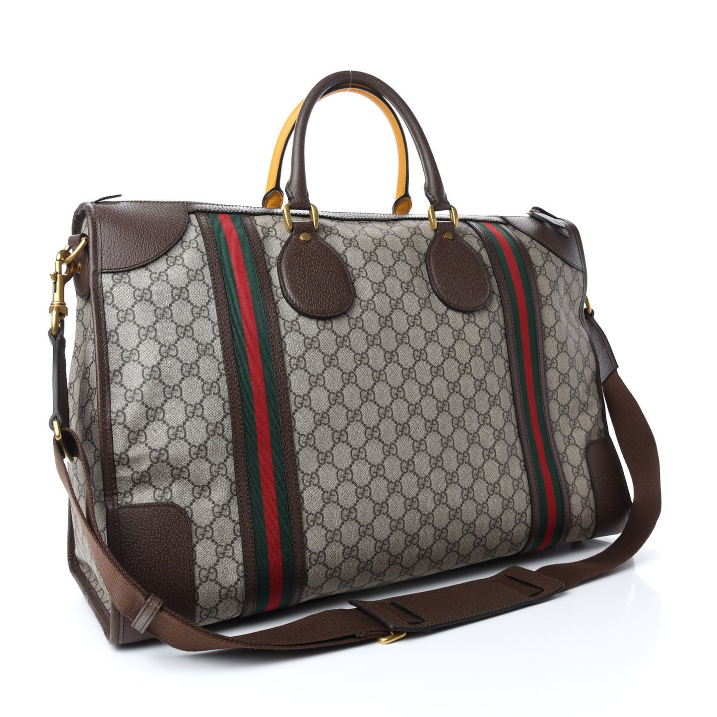 Soft GG Supreme Monogram Web Neo Vintage Duffle Bag Beige New Acero Crop