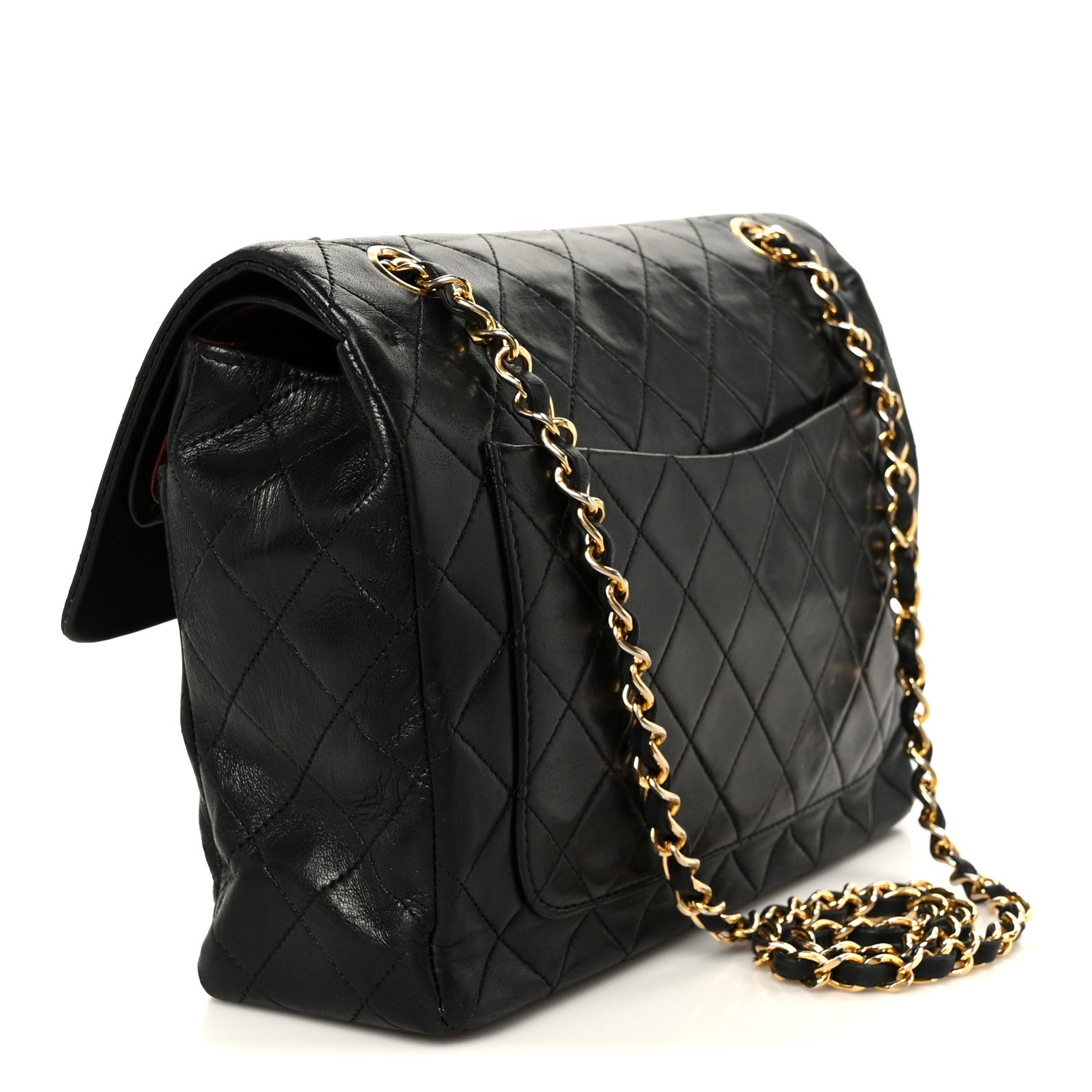 Chanel Lambskin Quilted Medium Double Flap Black 3 of 12
