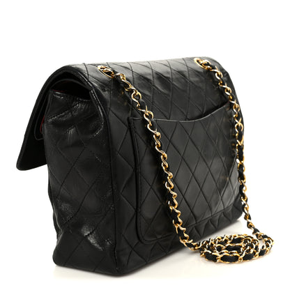 Chanel Lambskin Quilted Medium Double Flap Black 3 of 12