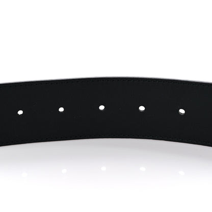 Gucci Textured Dollar Calfskin Nickel Double G 40mm Belt 90 36 Black 4 of 6