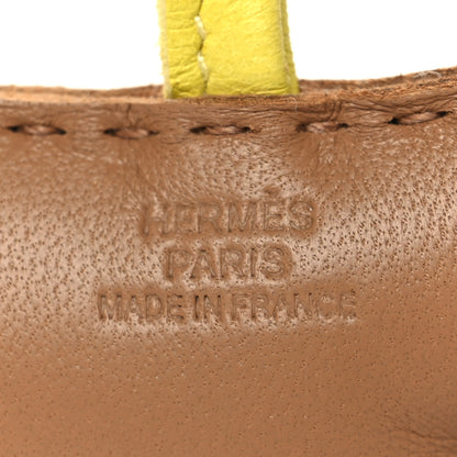 Hermes Milo Lambskin Shearling Budy Charm Chai Lime 3 of 5
