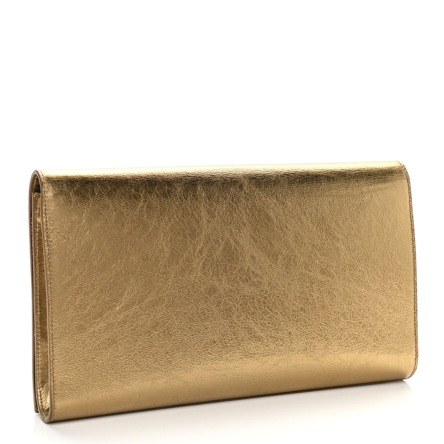 Metallic Calfskin Monogram Large Belle De Jour Clutch Gold
