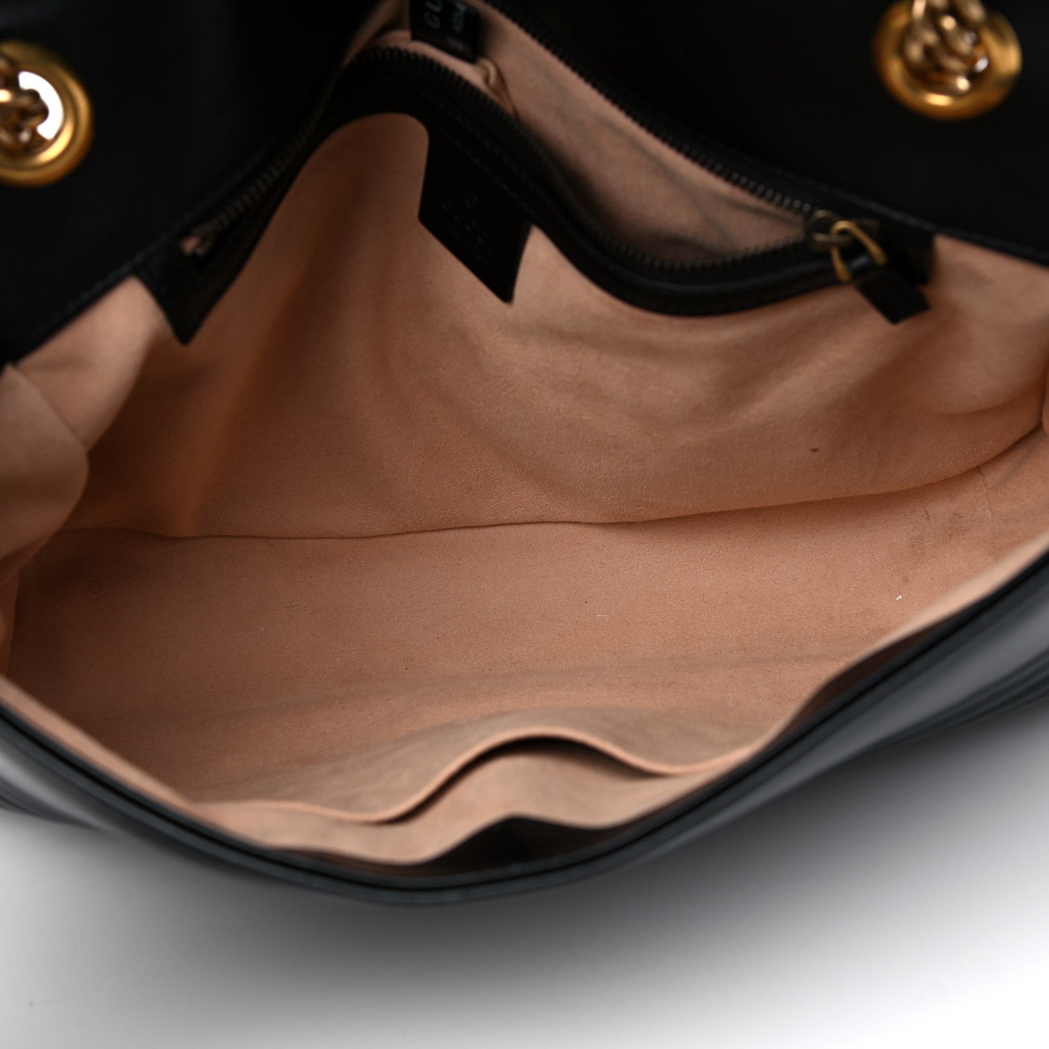 Gucci Calfskin Matelasse Medium GG Marmont Shoulder Bag Black 5 of 10