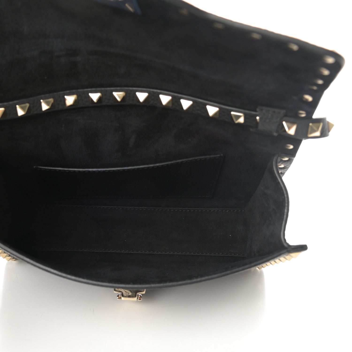 Valentino Garavani Pebbled Calfskin Medium Rockstud Flip Lock Crossbody Bag Black 5 of 11