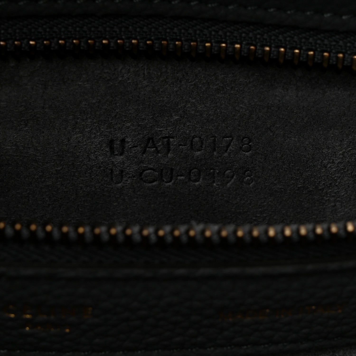 Celine Drummed Calfskin Mini Luggage Kohl 7 of 11