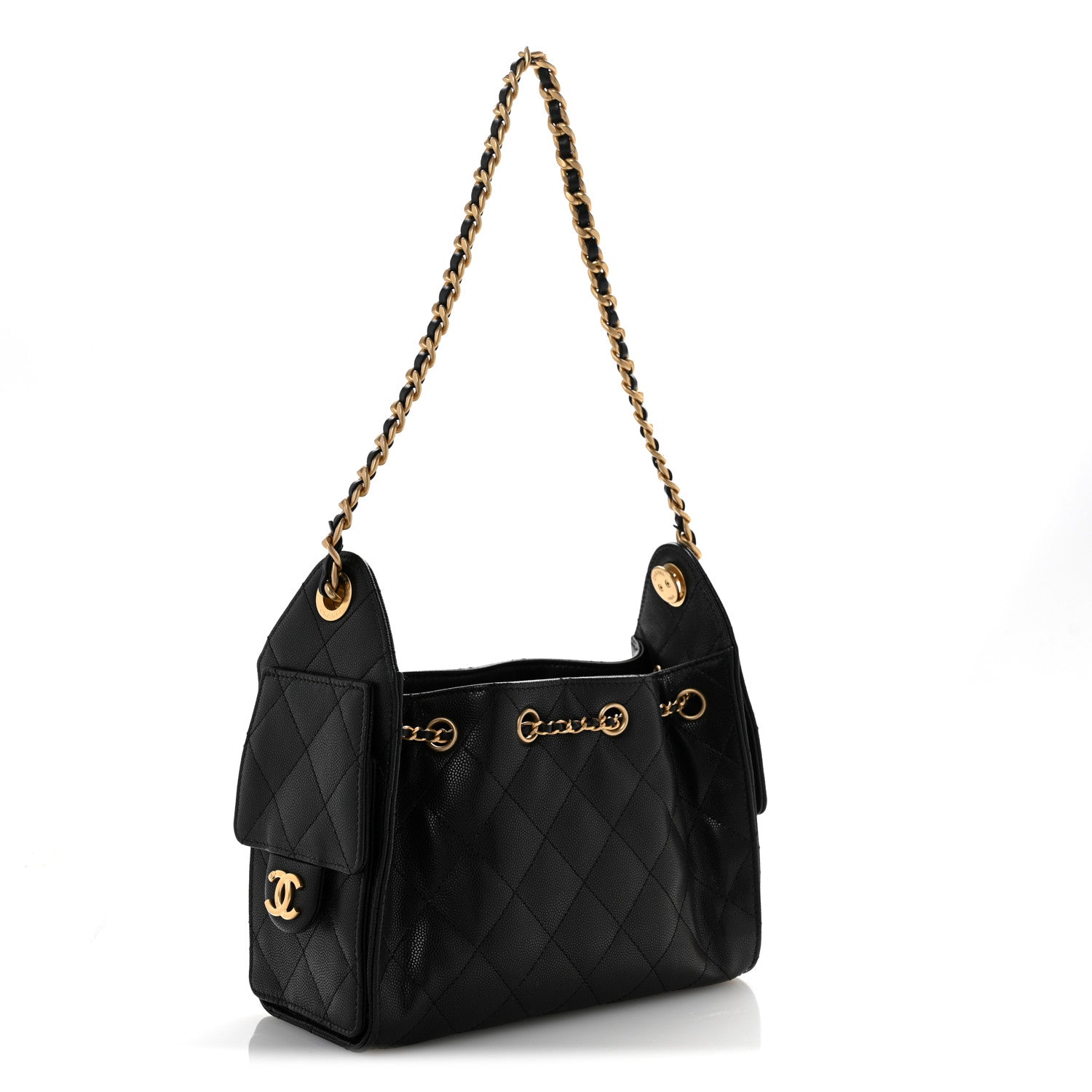Chanel Caviar Quilted Mini Chanel 25 Handbag Black 3 of 11