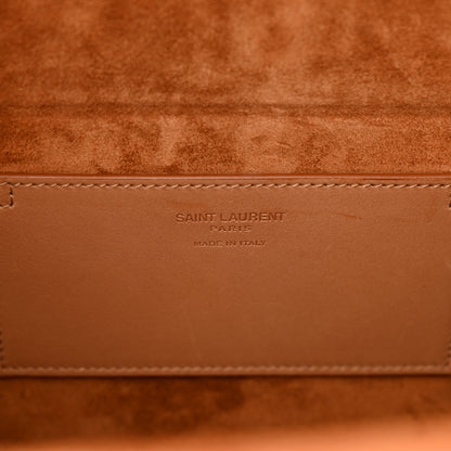 Saint Laurent Calfskin Monogram Take Away Box Dusty Vintage Brown Gold 7 of 9
