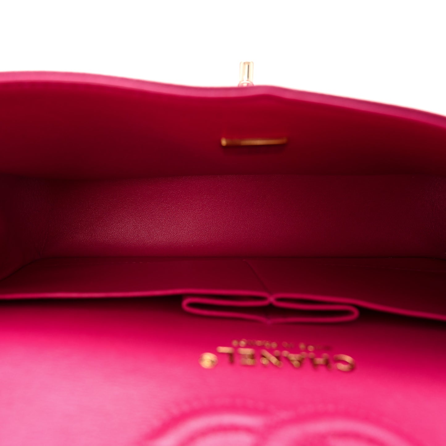 Caviar Quilted Small Double Flap Fuchsia