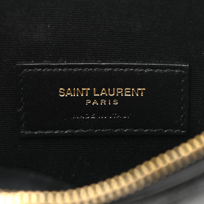 Saint Laurent Grain De Poudre Chevron Monogram Large Bill Pouch Black 6 of 8