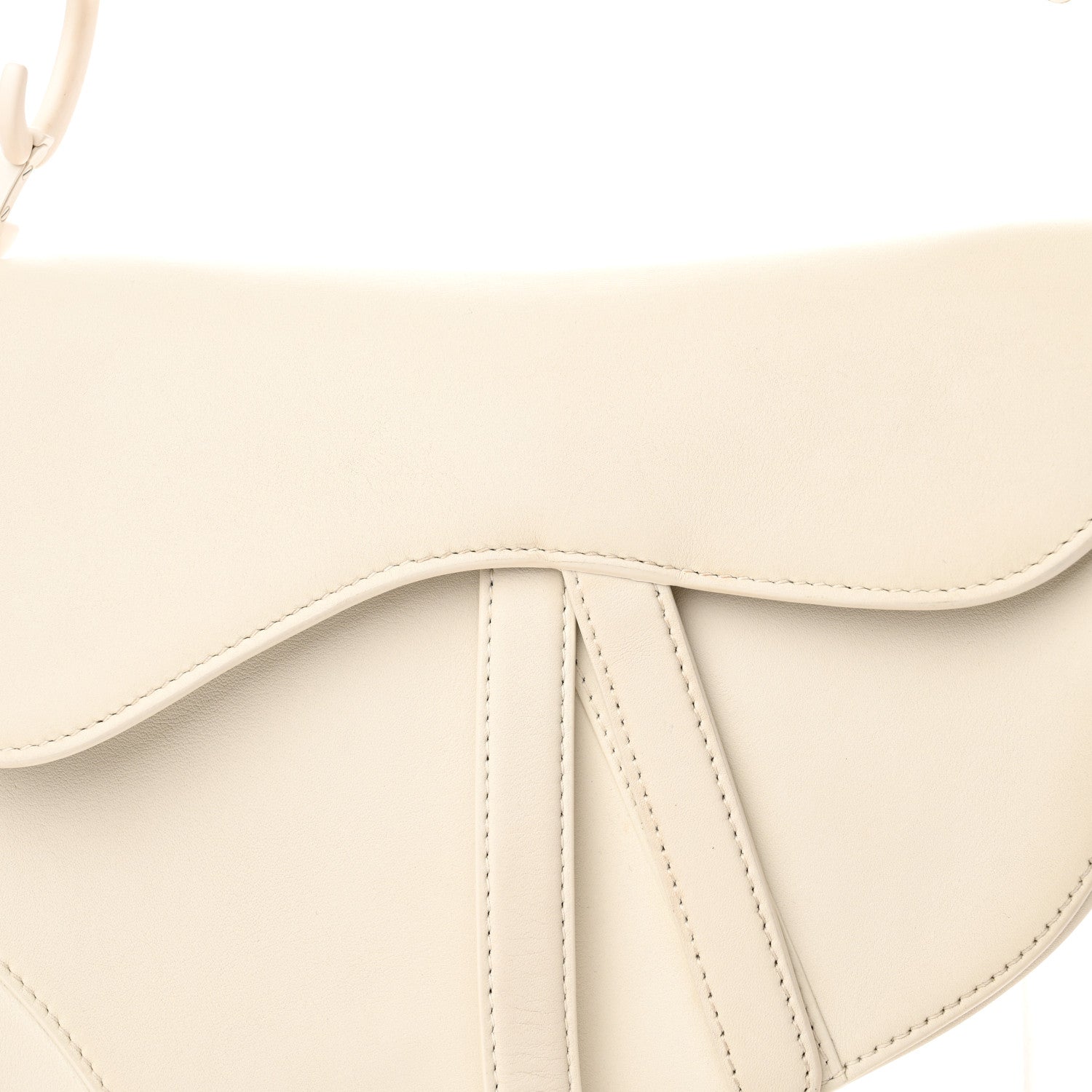 Christian Dior Ultra Matte Calfskin Saddle Bag Off White 8 of 11