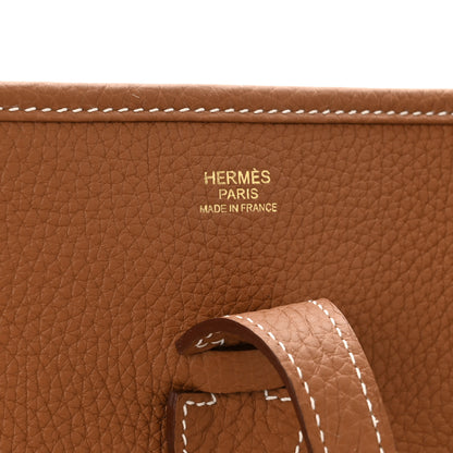 Hermes Taurillon Clemence Evelyne III PM Gold 6 of 11