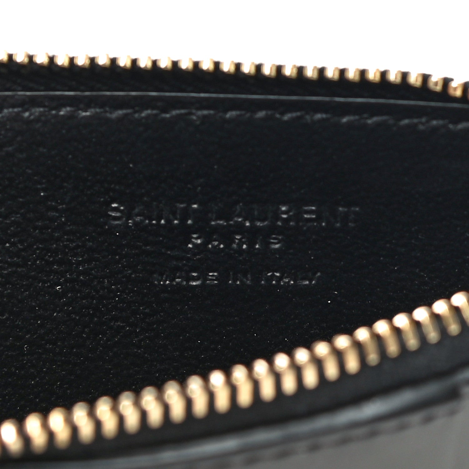 Saint Laurent Calfskin 5 Fragments Zip Pouch Card Holder Black 6 of 12