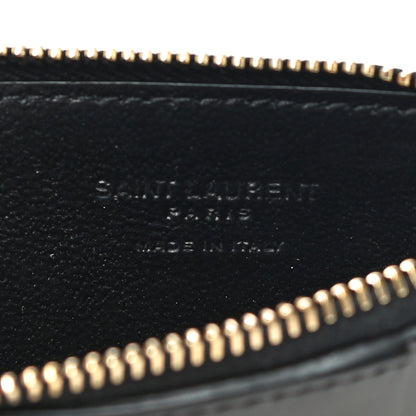 Saint Laurent Calfskin 5 Fragments Zip Pouch Card Holder Black 6 of 12