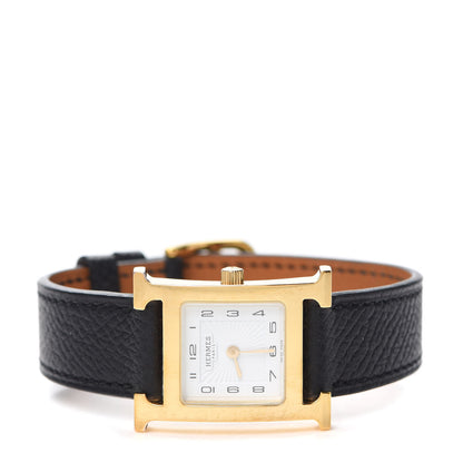 Hermes Stainless Steel Epsom 21mm Heure H Hour Quartz Watch Noir 4 of 5