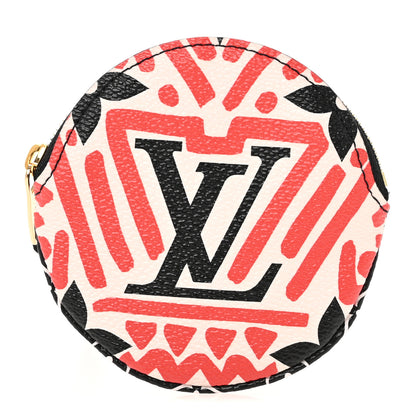 Louis Vuitton Monogram Giant Crafty Round Coin Purse Creme Rouge 1 of 9