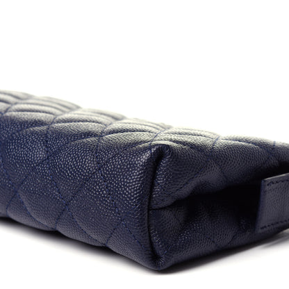 Chanel Caviar Quilted Small Pouch Navy 10 of 11