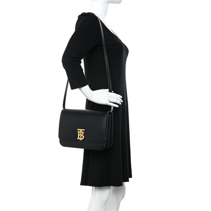 Burberry Calfskin Medium TB Bag Black 2 of 11