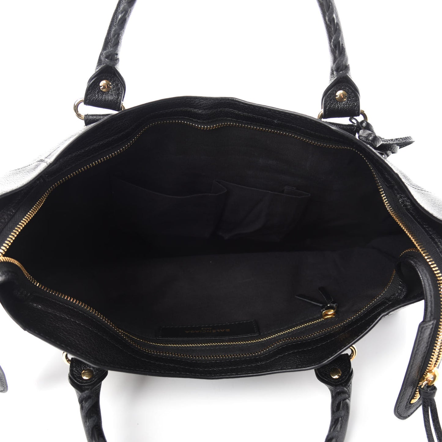 Chevre Gold Metallic Edge Hardware City Black