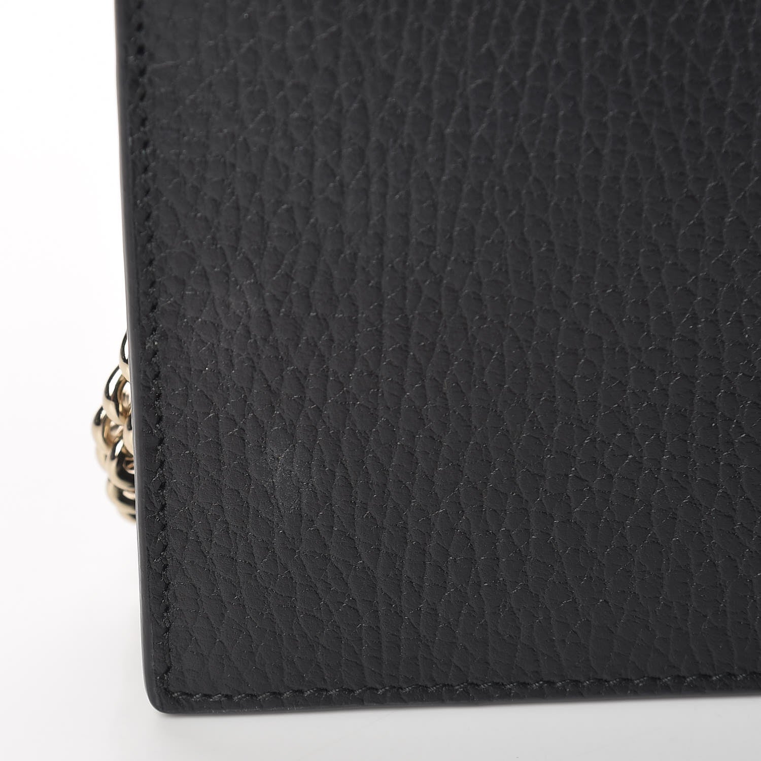 Gucci Dollar Calfskin Interlocking G Chain Wallet Black 10 of 11