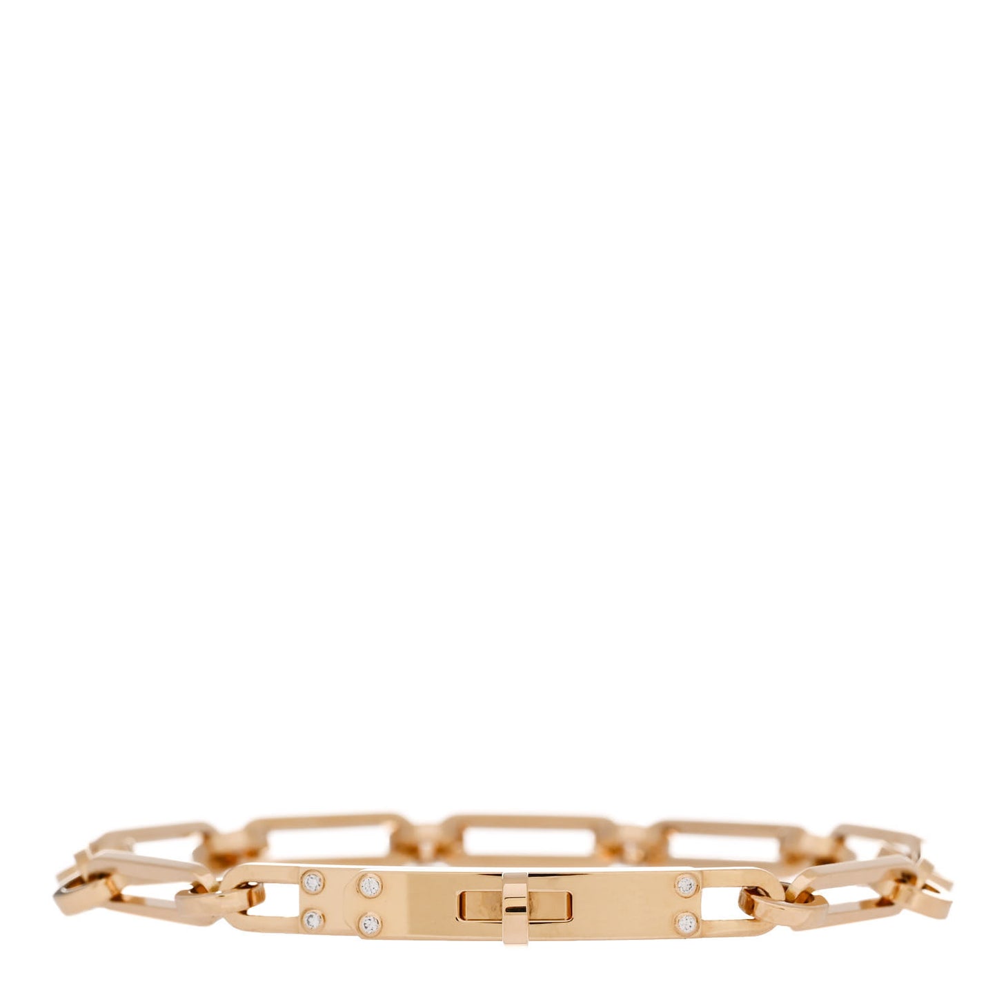 18K Yellow Gold Diamond PM Kelly Chaine Bracelet ST