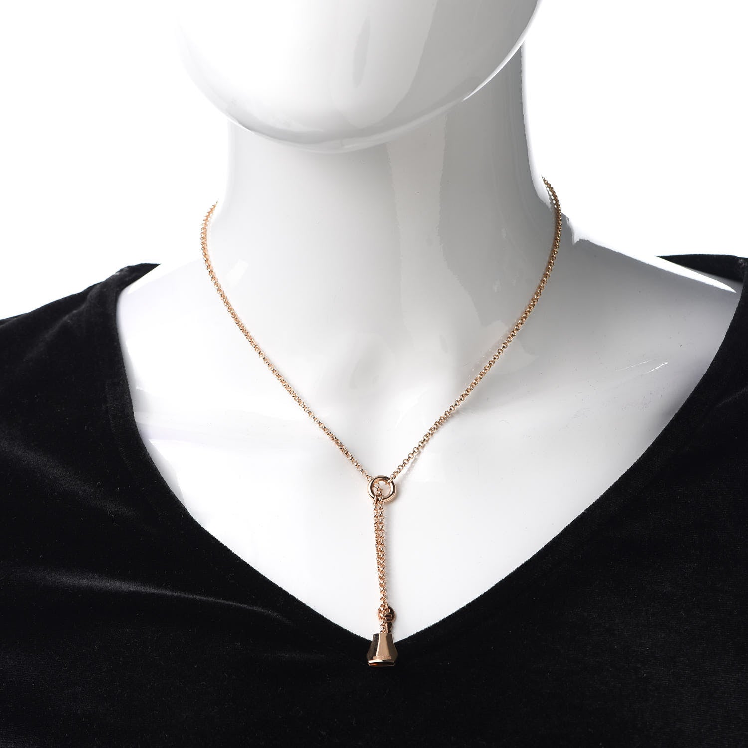 Hermes 18K Rose Gold PM Kelly Clochette Necklace 2 of 6