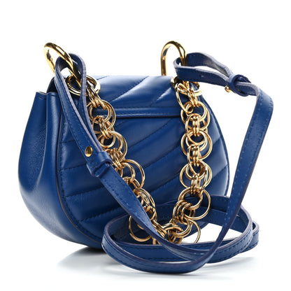 Chloe Calfskin Quilted Nano Drew Bijou Shoulder Bag Majesty Blue 2 of 4