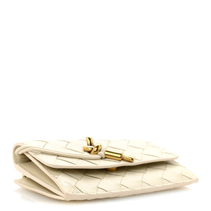 Bottega Veneta Nappa Intrecciato Andiamo Flap Card Case White 4 of 8