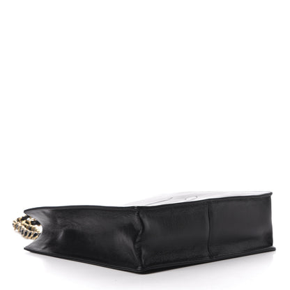 Chanel Shiny Aged Calfskin North South Shopping Bag Black 4 of 11