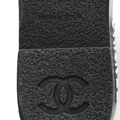 Chanel Lambskin Quilted CC Espadrille Slip On Sandals 36 Black 7 of 10