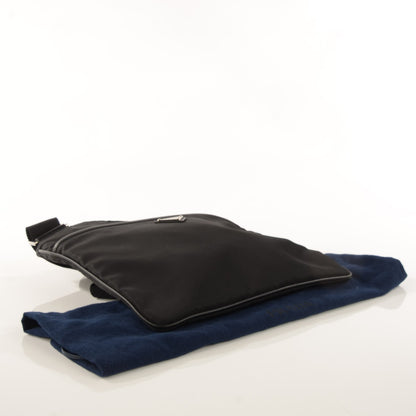 Prada Nylon Vela Flat Messenger Bag Black 4 of 11