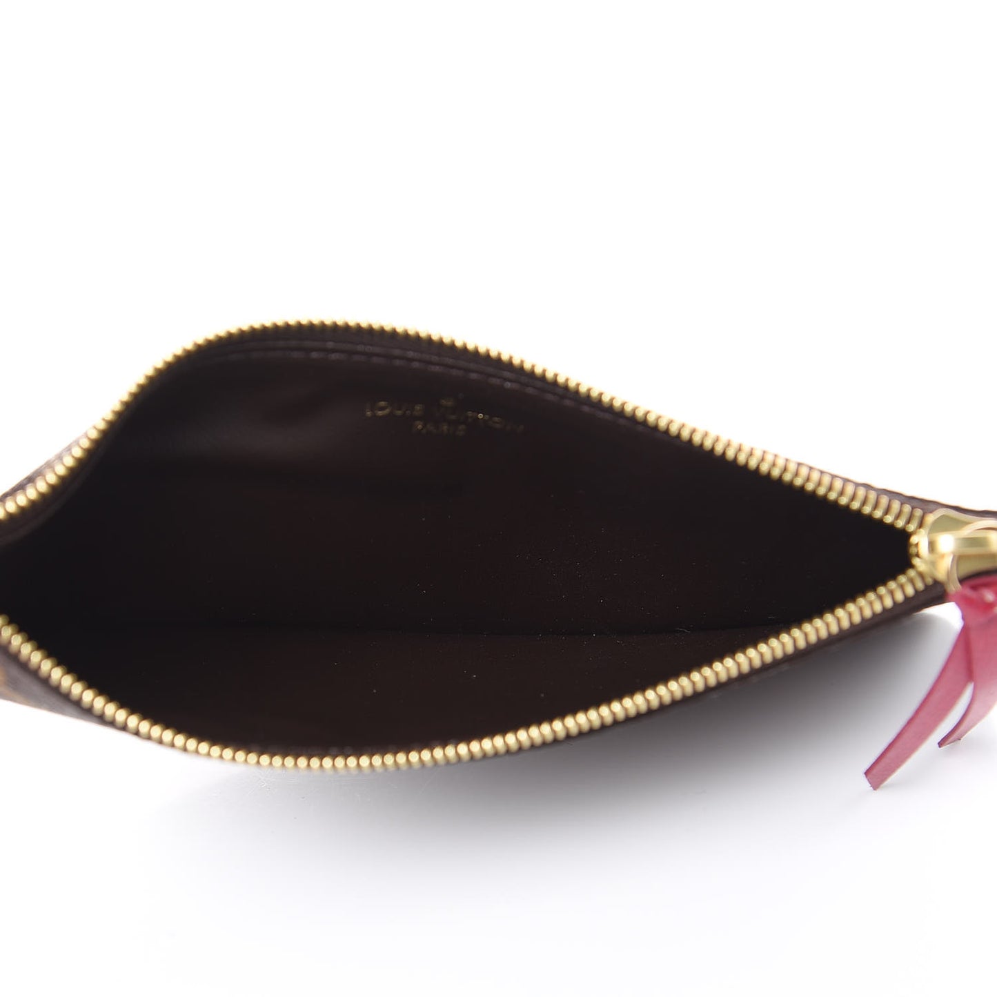 Monogram Felicie Chain Wallet Zippered Insert Fuchsia