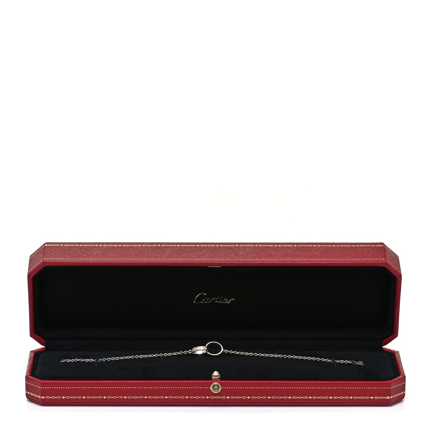 18K White Gold Interlocking LOVE Bracelet