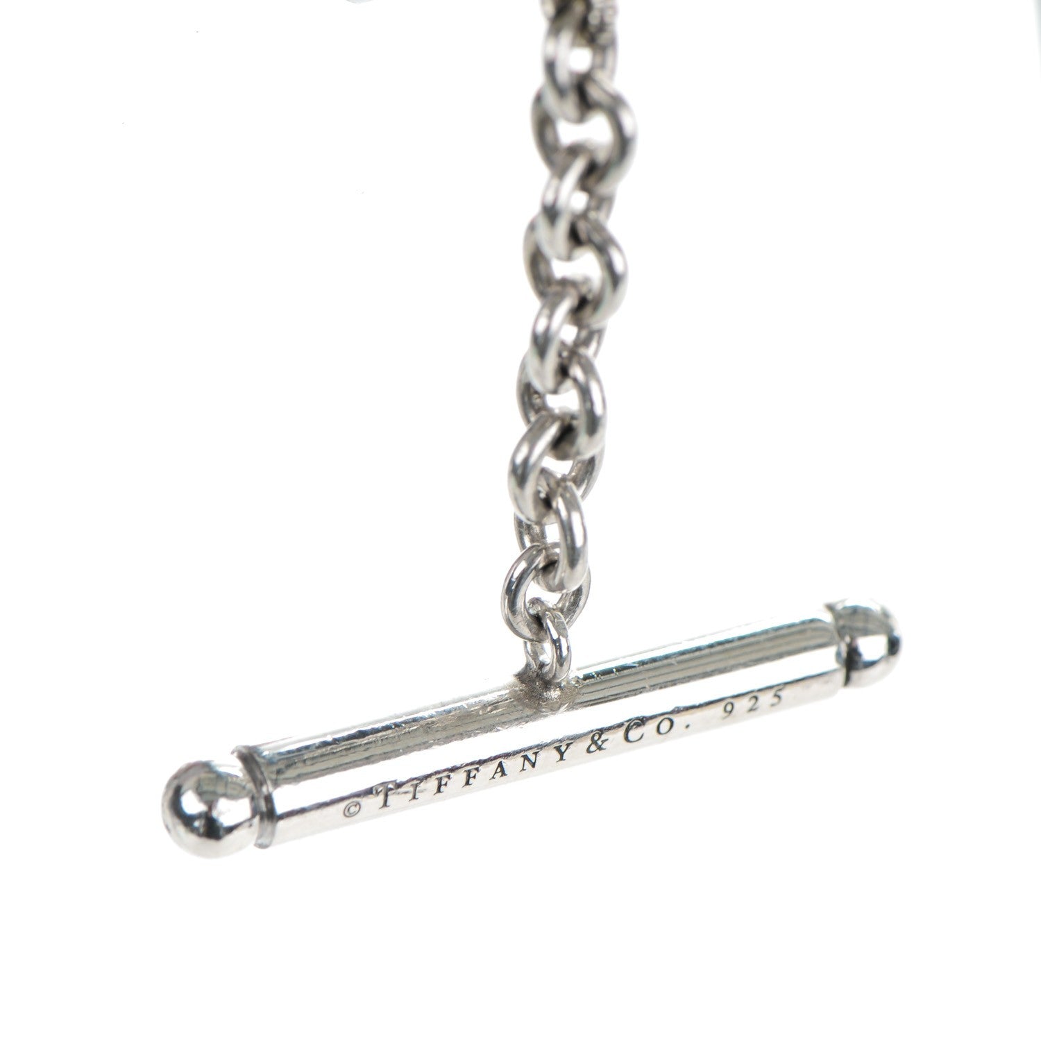 Tiffany Sterling Silver Black Onyx Bead Toggle Necklace 4 of 5