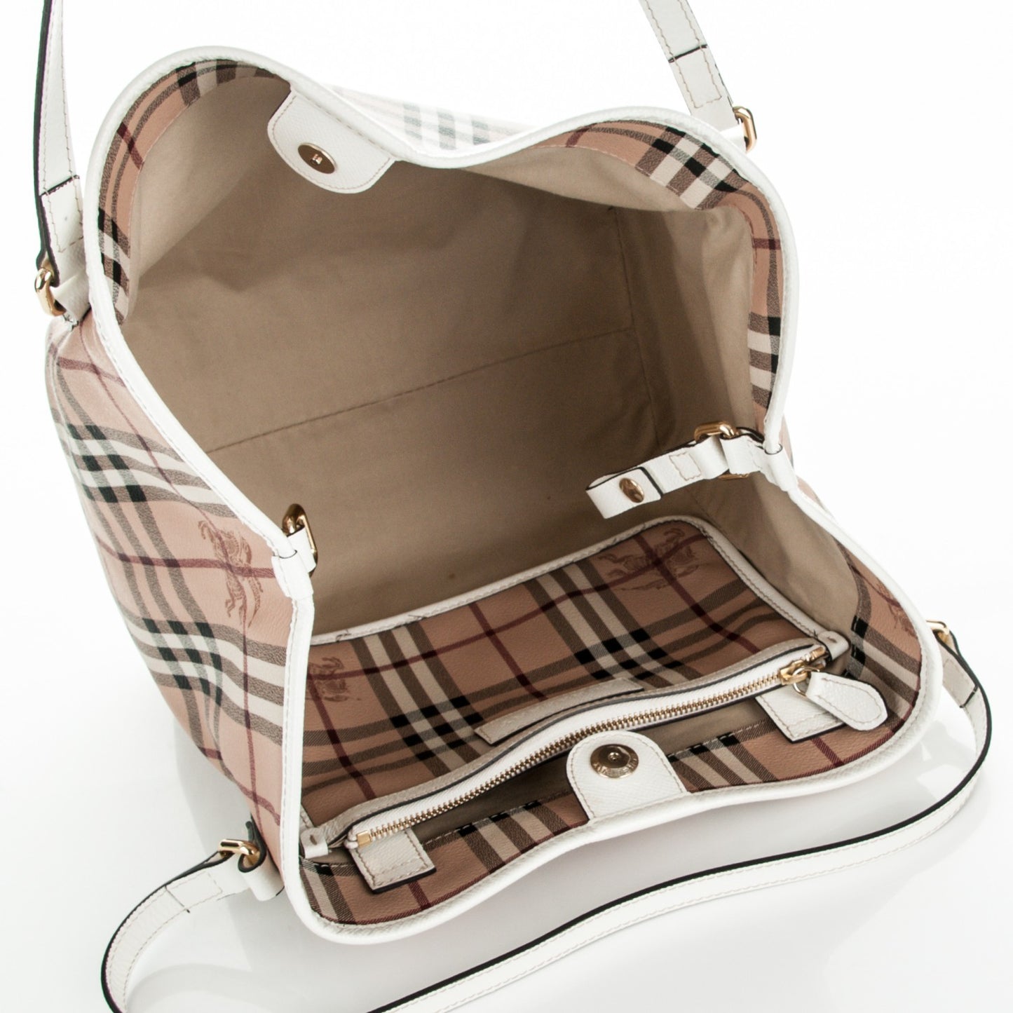 Haymarket Check Small Canterbury Tote White