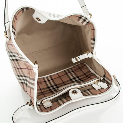Burberry Haymarket Check Small Canterbury Tote White 5 of 6