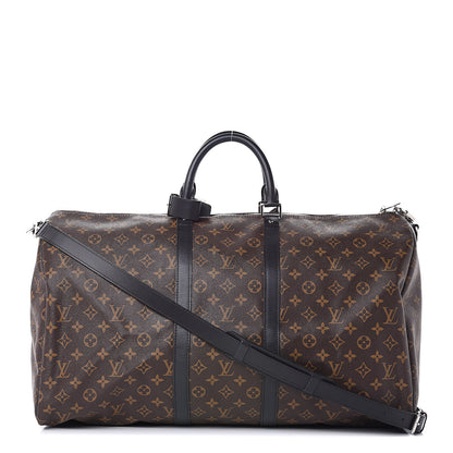 Louis Vuitton Monogram Macassar Keepall Bandouliere 55 1 of 10