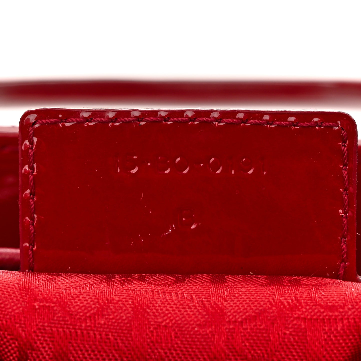 Patent Cannage Large Lady Dior Red