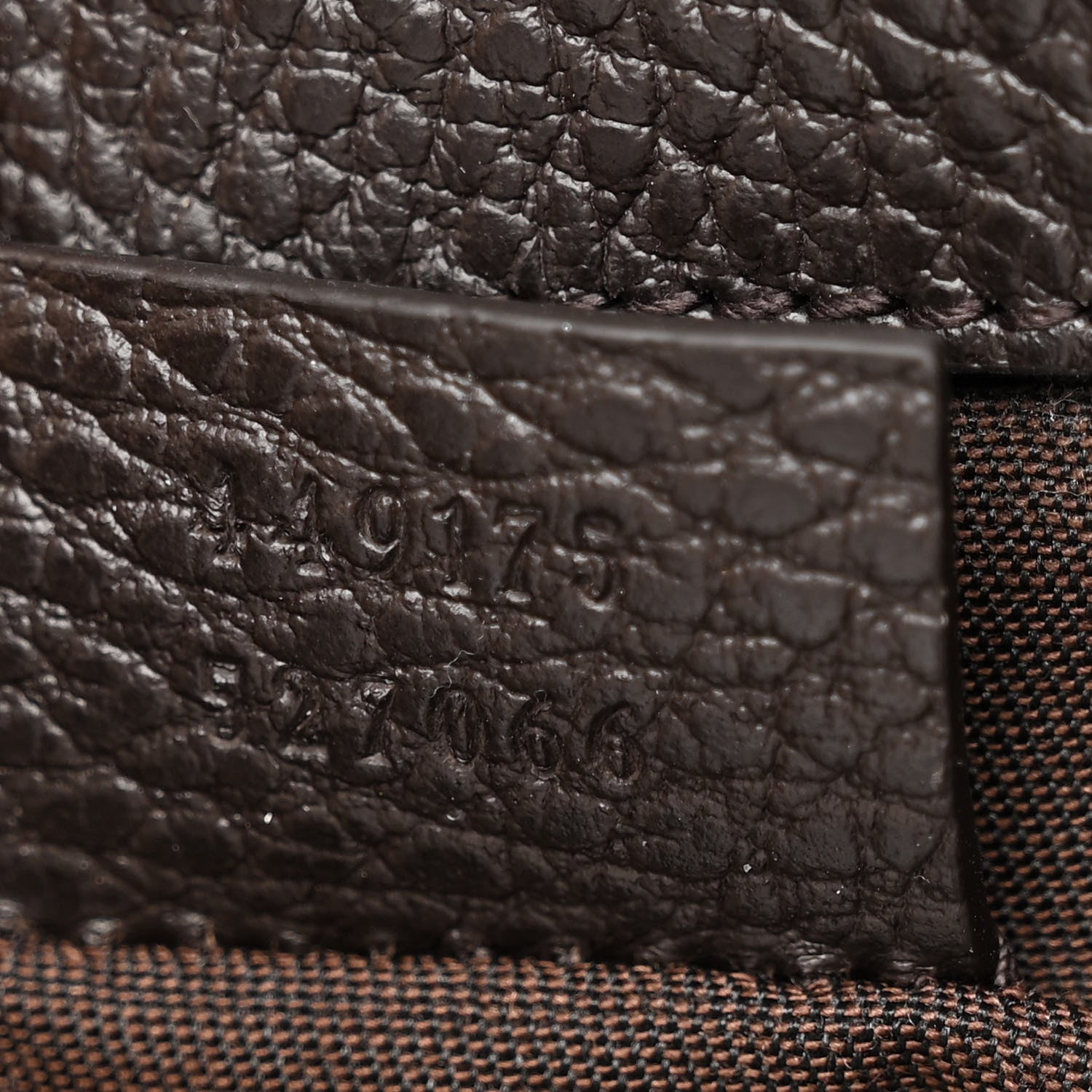 Gucci Monogram Dollar Calfskin O Drawstring Backpack Beige Ebony Testa di Moro Dark Chocolate 7 of 10