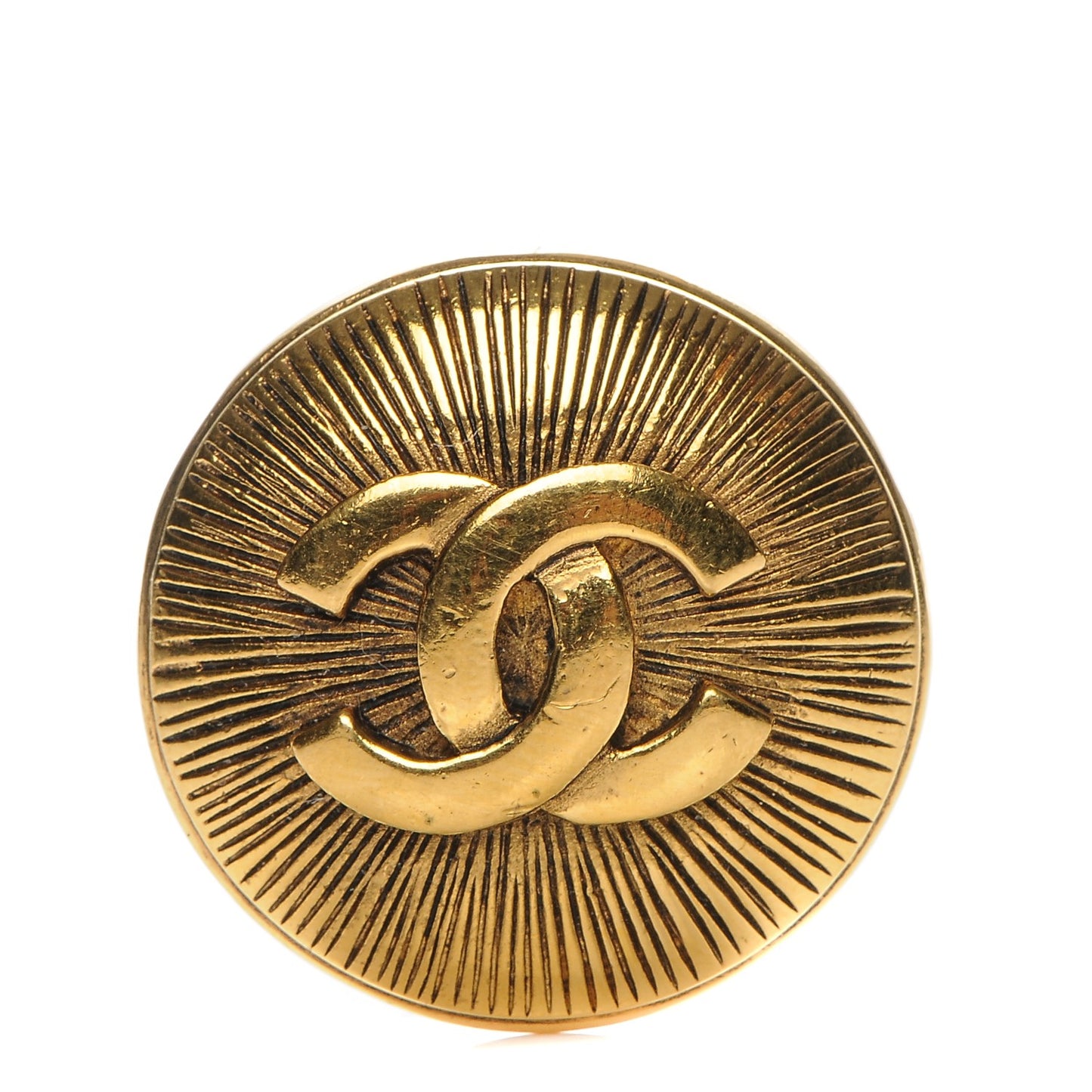 CC Sunburst Brooch Gold
