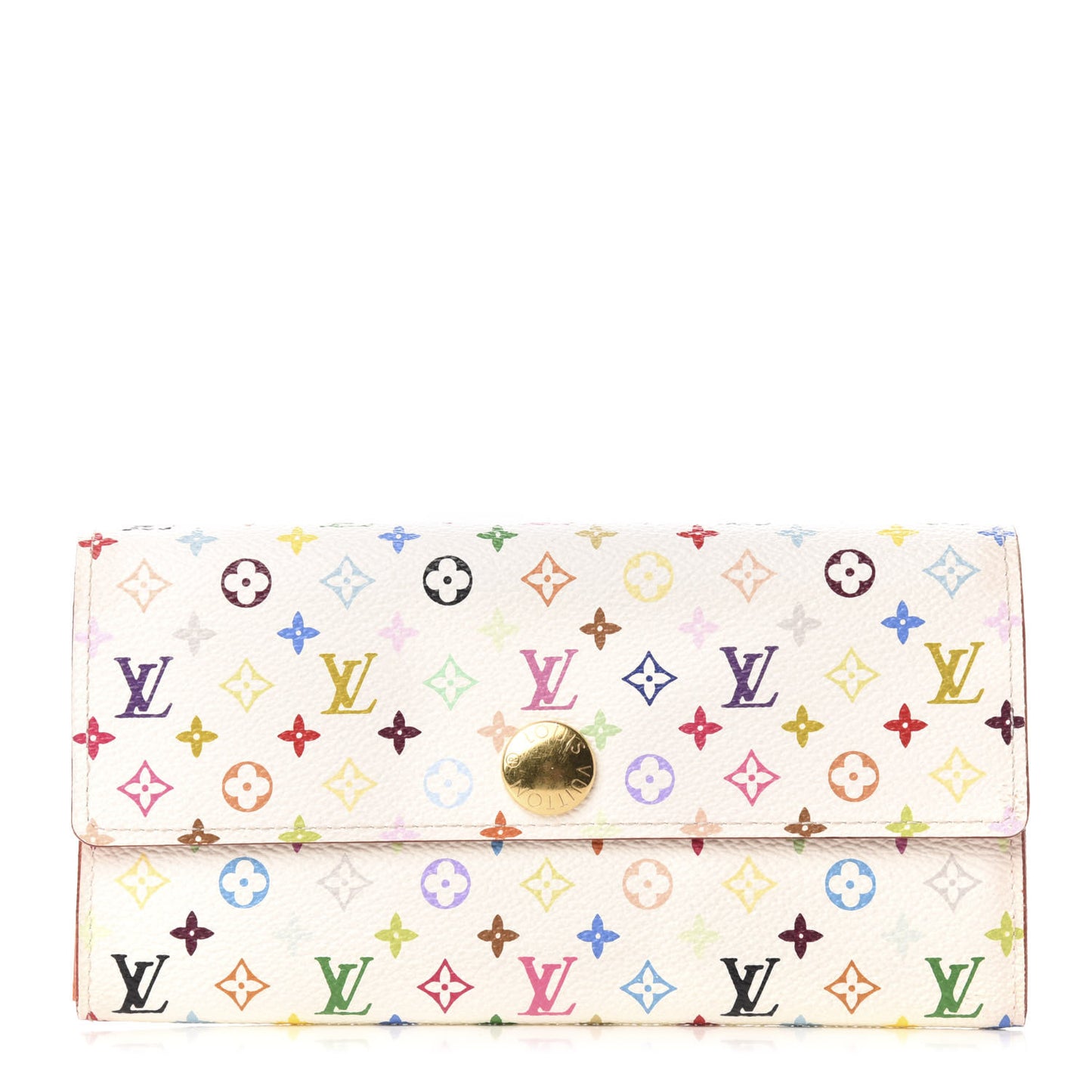 Monogram Multicolor Sarah Wallet White Orange