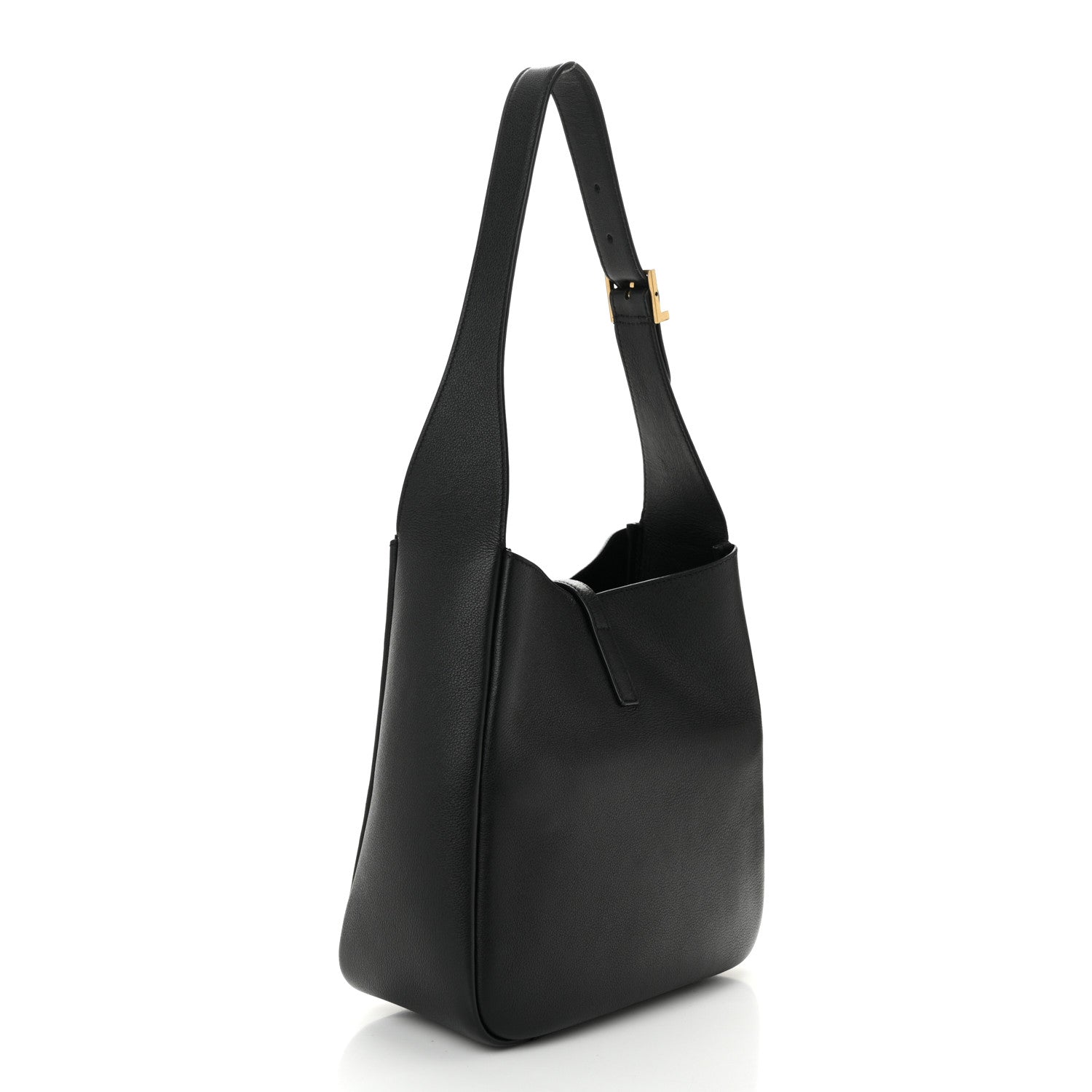 Saint Laurent Smooth Calfskin Small Le 5 A 7 Soft Hobo Black 3 of 11