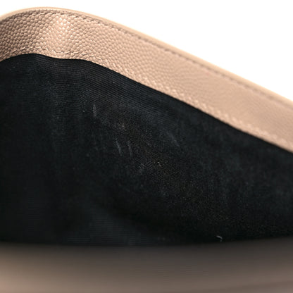 Saint Laurent Grain De Poudre Uptown Pouch Dark Beige 10 of 10