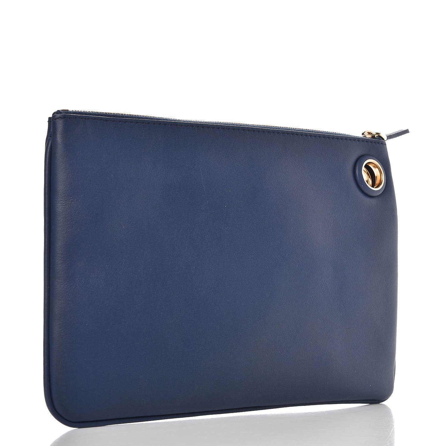 Fendi Vitello Century Opaco F is Fendi Pouch Blu Scuro 3 of 8