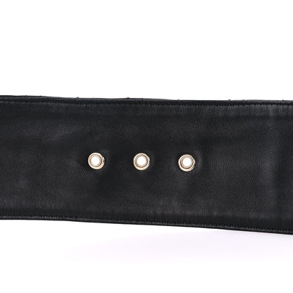 Chanel Lambskin Stitched Chain Belt 95 38 Black 4 of 7