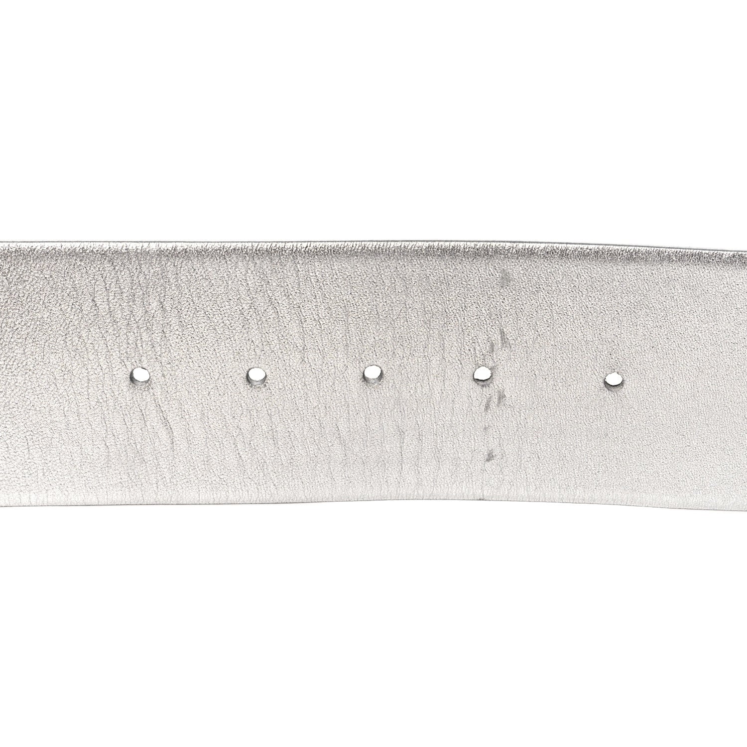 Chanel Metallic Calfskin Metal Chain Wide Belt 75 30 Silver 3 of 5