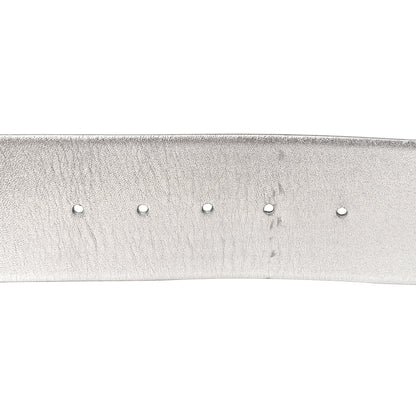 Chanel Metallic Calfskin Metal Chain Wide Belt 75 30 Silver 3 of 5