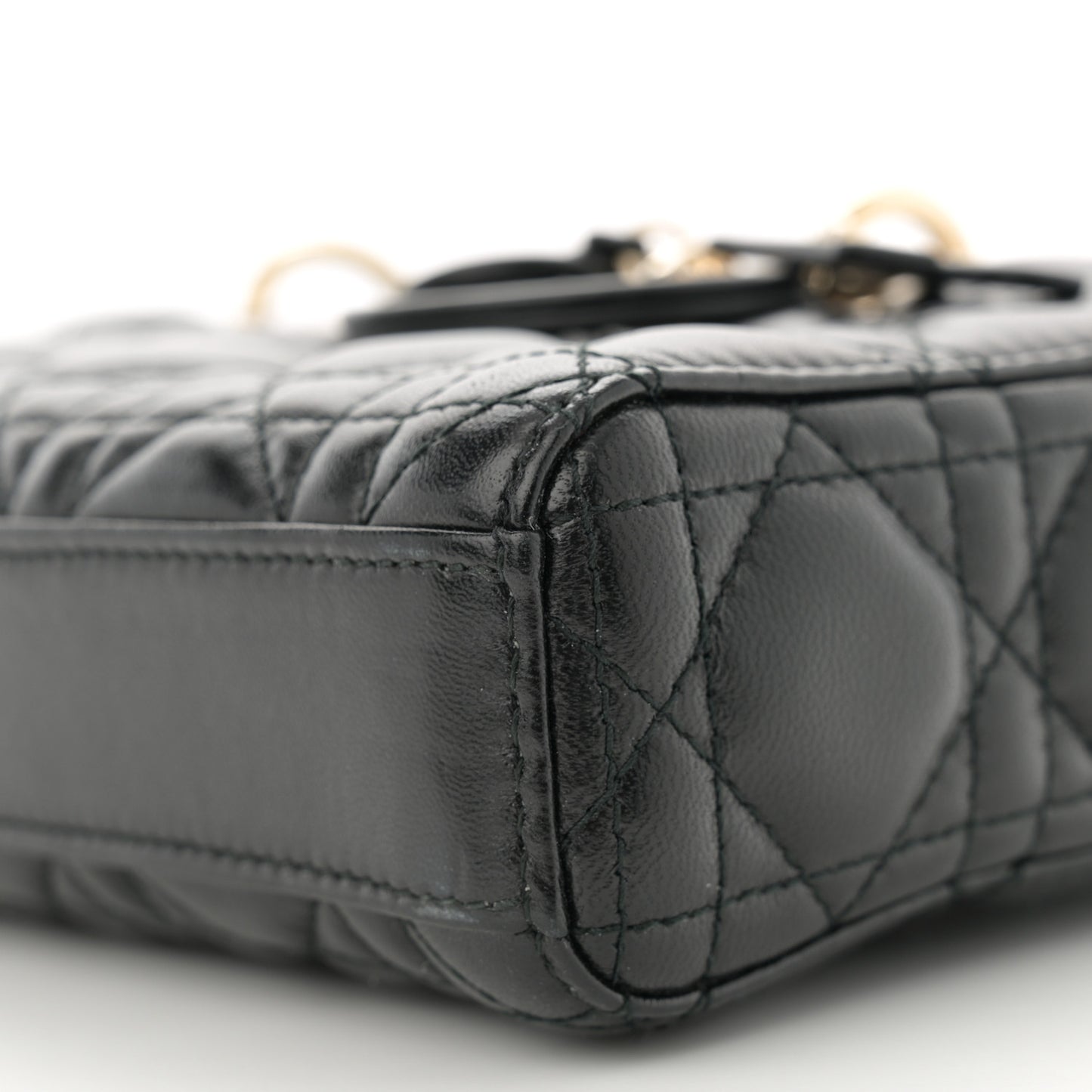 Lambskin Cannage Medium Lady D-Joy Black