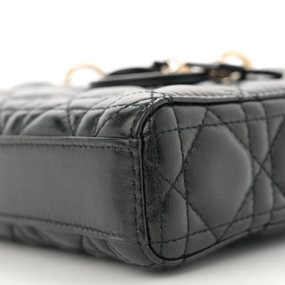 Christian Dior Lambskin Cannage Medium Lady D-Joy Black 10 of 10