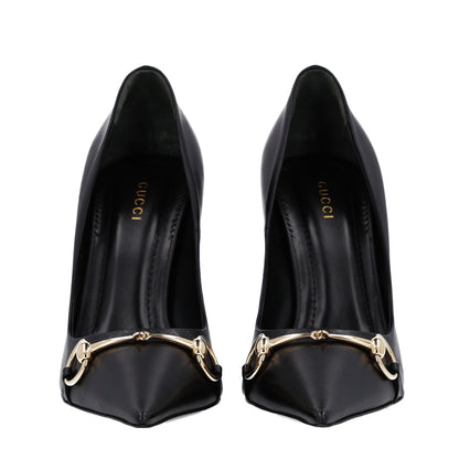 Gucci Smooth Nappa Horsebit Donna Pumps 39 Black 3 of 10